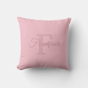 Monogram Template Name Letter Initial F Script Cushion