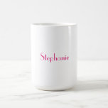 Monogram Template Pink Custom Name Gift 2023 Coffee Mug<br><div class="desc">Designed with text template for monogram name and elegant two tone background in pink and white,  this is great for occasions like weddings,  bridal shower,  birthdays,  anniversary,  Christmas,  holidays etc.</div>