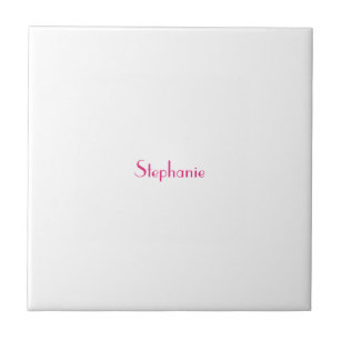 Monogram Template Pink Custom Name Gift 2023 Tile
