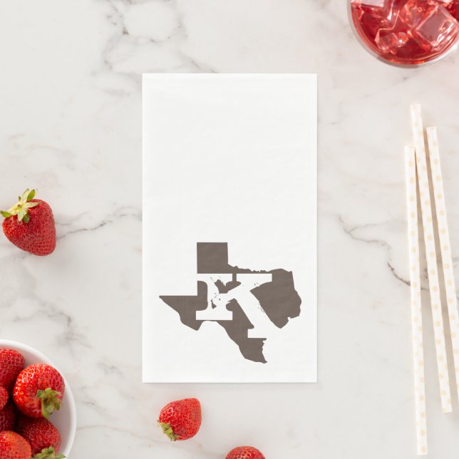Monogram Texas Floral Guest Towels Napkin (Insitu)