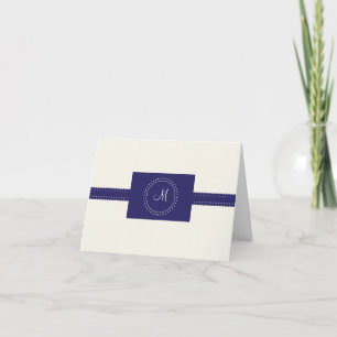 Monogram Thank You (navy) Card
