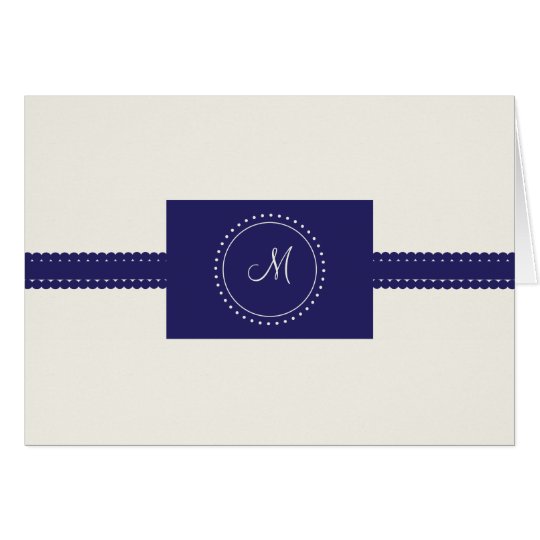 Monogram Thank You (navy) Card