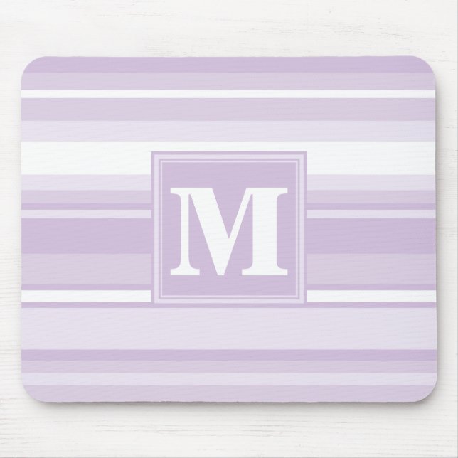 Monogram thistle purple stripes mouse mat (Front)