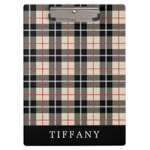 Monogram Thomson Camel Tartan Plaid Pattern Clipboard