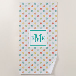 Monogram   Thoughtful Butterflies Step Beach Towel