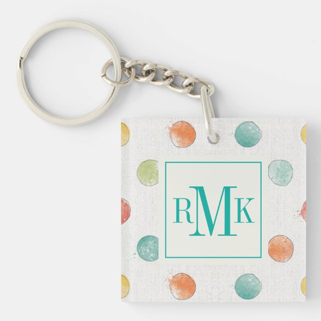 Monogram | Thoughtful Butterflies Step Key Ring (Front)