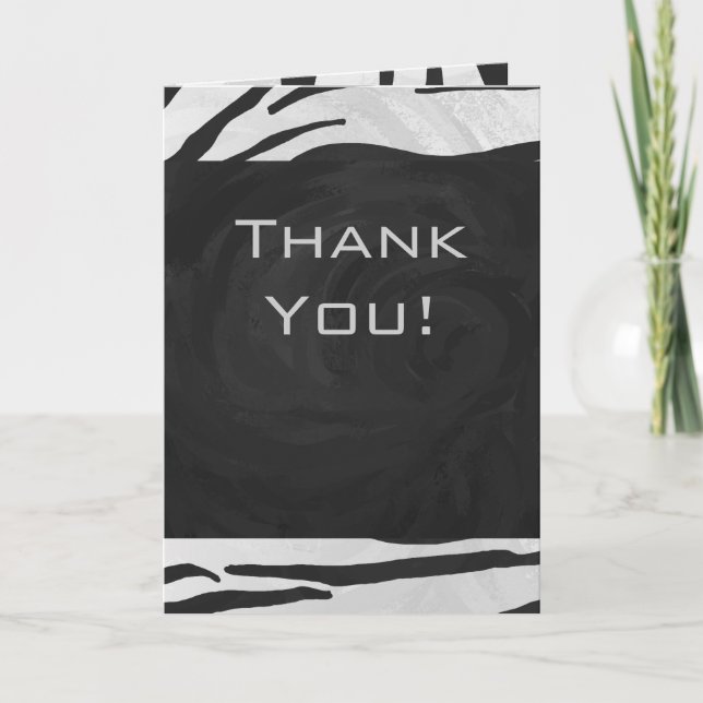 Monogram Tiger Black and White Print Card (Front)