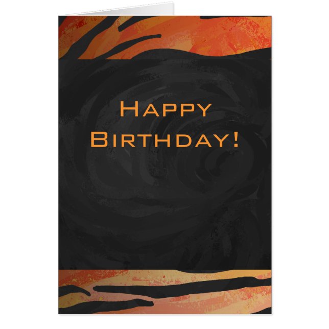 Monogram Tiger Hot Orange and Black Print Pattern (Front)