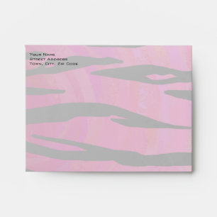 Monogram Tiger Hot Pink and Black Print Pattern Envelopes