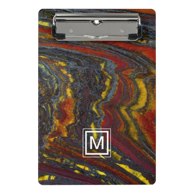 Monogram | Tiger Iron In Red, Yellow, Blue Mini Clipboard (Front)