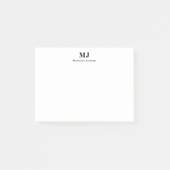 Monogram To Do List Post It Notes (Front)