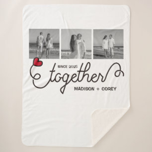 Monogram Together Typography Art Instagram Photos Sherpa Blanket