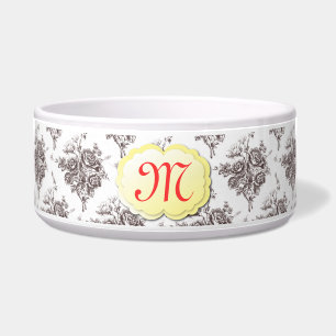Monogram Toile Pet Bowl