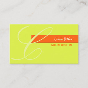 Monogram, tone on tone {customisable background} business card