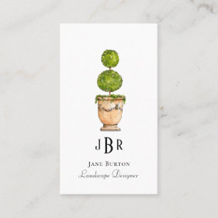 Monogram Topiary Landscaping Business card 