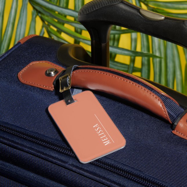 Monogram travel, blush  luggage tag (Front Insitu 1)