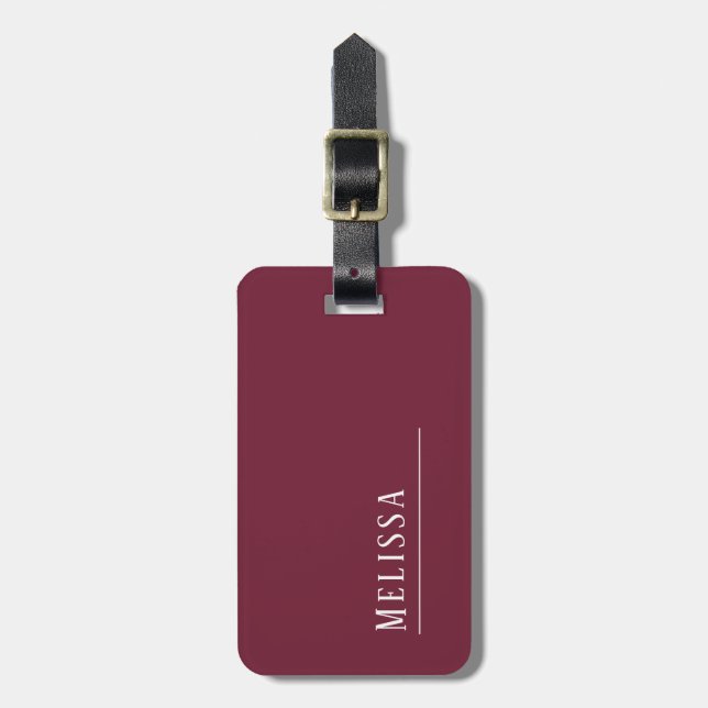 Monogram travel luggage tag (Front Vertical)