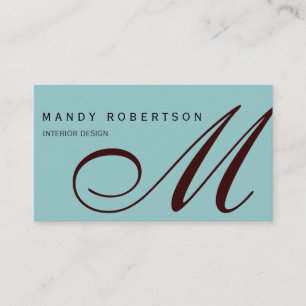 Monogram Trend Interior Designer Business Card