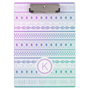 Monogram  Tribal Pattern Clipboard