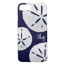 Monogram Tropical Beach Navy White Sand Dollars