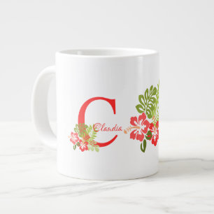 Monogram Tropical Flowers Jumbo Mug