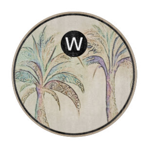Monogram Tropical Glass Cutting Board