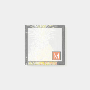 Monogram   Tropical Yellow Pinneapple Post-it Notes