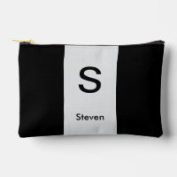Monogram Two Tone Modern Black and Light Grey