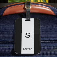 Monogram Two Tone Modern Black and Light Grey