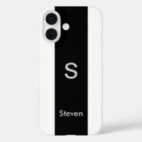 Monogram Two Tone Modern Black and White