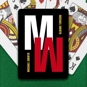 monogram / typography / your own name playing cards
