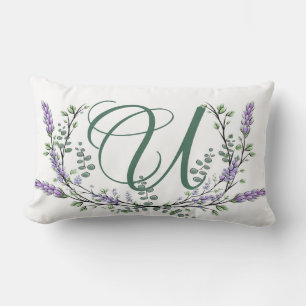 Monogram U Lavender Eucalyptus Lumbar Cushion
