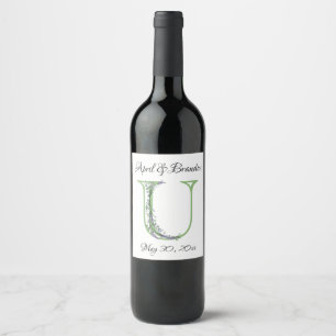 Monogram U Lavender Eucalyptus Wine Label
