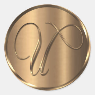 Monogram U NONMETALLIC Bronze Envelope Seal