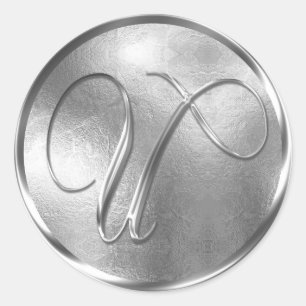 Monogram U NONMETALLIC Silver Envelope Seal