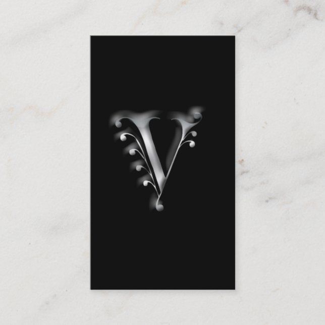 Monogram V business Cards (Front)