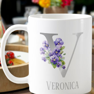 Monogram V silver Coffee Mug