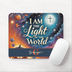 Monogram Vibrant Christian Halloween Bible Verse Mouse Mat