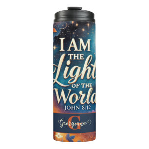 Monogram Vibrant Christian Halloween Bible Verse Thermal Tumbler