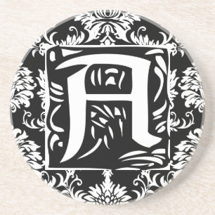 Monogram Vintage A Wedding Anniversary Coasters