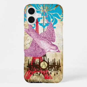 Monogram Vintage Bird Effiel Tower Chandelier iPhone 16 Plus Case