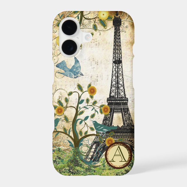 Monogram Vintage Bird Eiffel Tower i (Back)