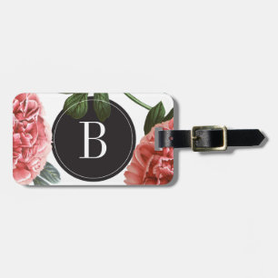 Monogram Vintage Botanical Print Luggage Tag