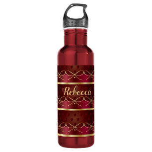 Monogram Vintage Burgundy Color Luxury Pattern 710 Ml Water Bottle