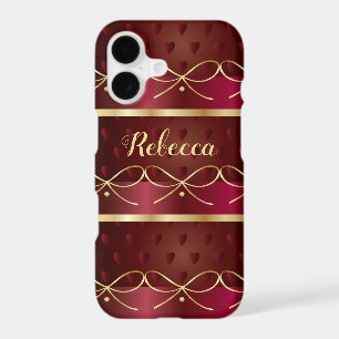 Monogram Vintage Burgundy Colour Decor Luxury