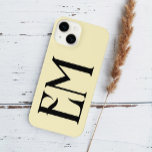 Monogram Vintage Chic Yellow iPhone 14 Case<br><div class="desc">Vintage monogram.</div>
