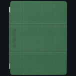 Monogram Vintage Dark Green Faux Leather iPad Smart Cover<br><div class="desc">Cool green tones vintage leather look(image) with stitches effect(image effect) and customisable monogram</div>