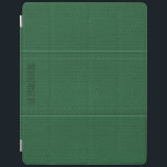 Monogram Vintage Dark Green Faux Leather iPad Smart Cover<br><div class="desc">Cool green tones vintage leather look(image) with stitches effect(image effect) and customisable monogram</div>