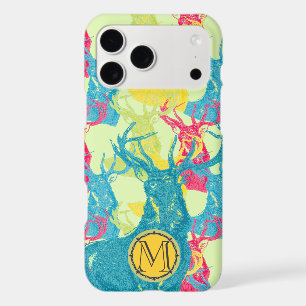 Monogram Vintage Deer Art Nouveau Forest iphone
