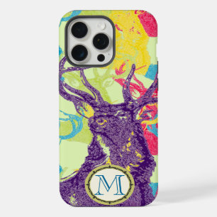 Monogram Vintage Deer Art Nouveau Forest iphone 15 Pro Max Case